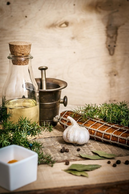 Zbliżenie na zioła i przyprawy